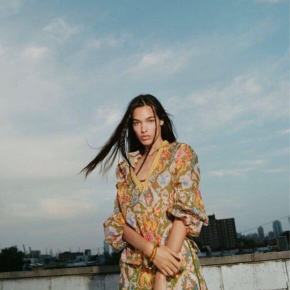 Zara Colorful embroidered collar blouse - Picture 2 of 7